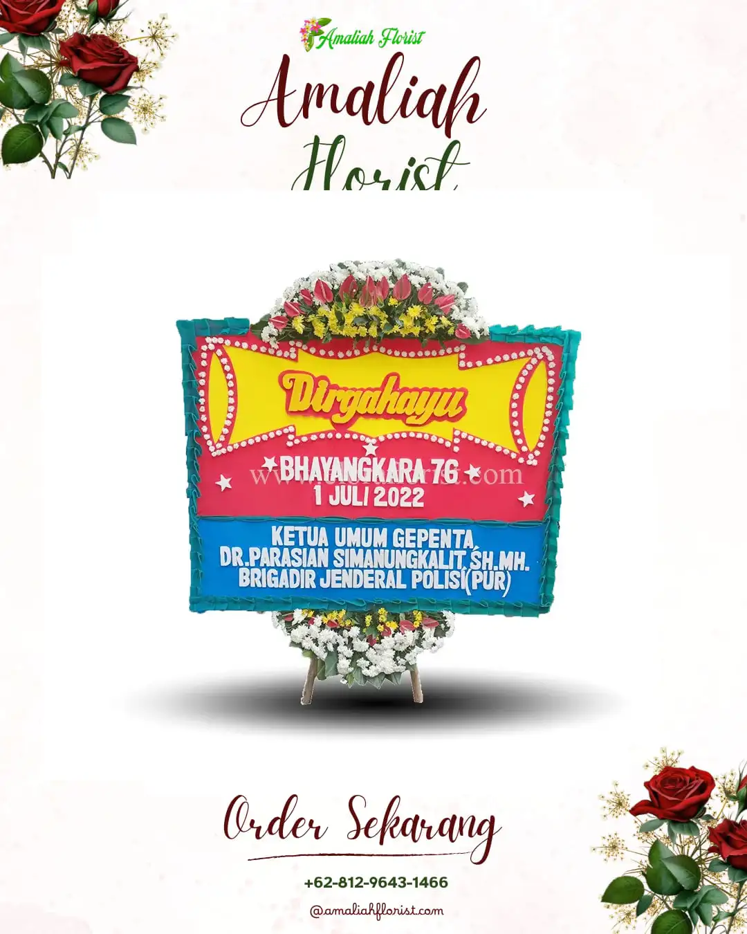 Papan Bunga HUT Ulang Tahun Babat